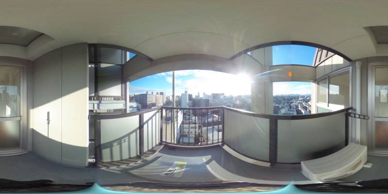 パノラマ画像バルコニー