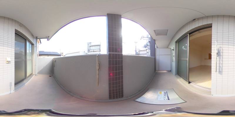 パノラマ画像バルコニー