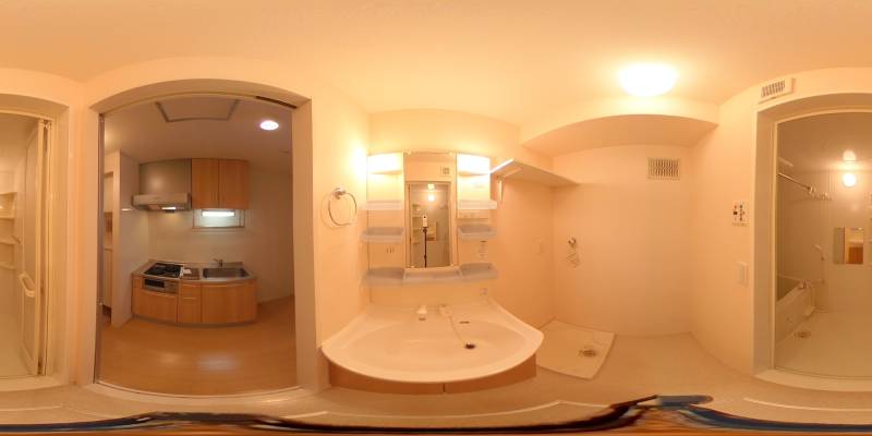 パノラマ画像洗面所