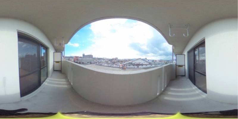 パノラマ画像バルコニー