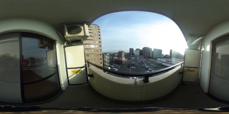 パノラマ画像バルコニー