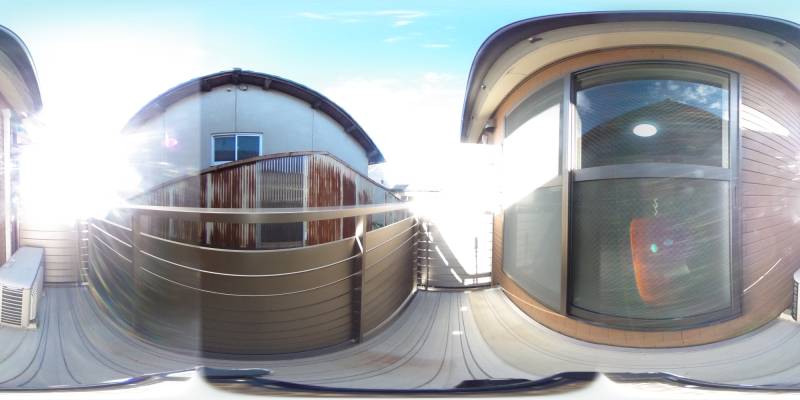 パノラマ画像バルコニー