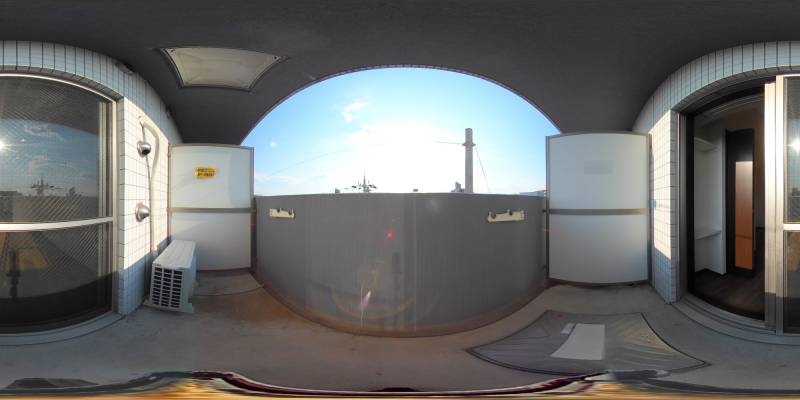 パノラマ画像バルコニー