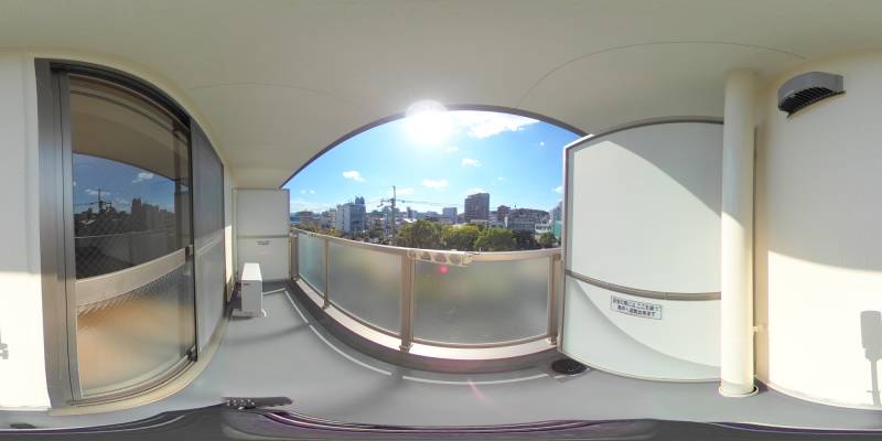 パノラマ画像バルコニー