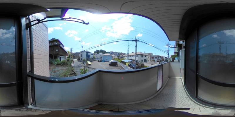 パノラマ画像バルコニー