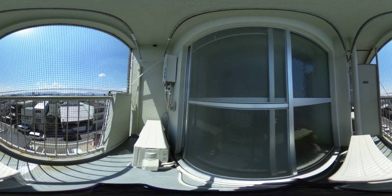 パノラマ画像バルコニー