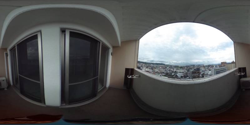 パノラマ画像バルコニー