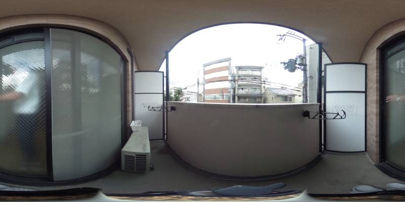 パノラマ画像バルコニー