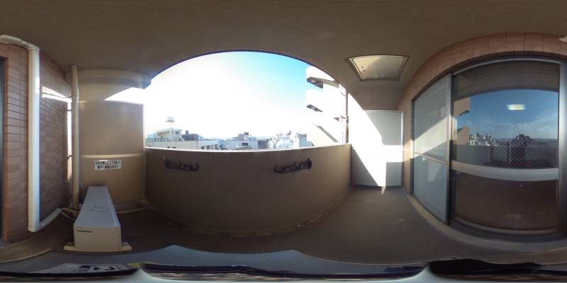 パノラマ画像バルコニー