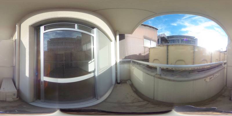 パノラマ画像バルコニー