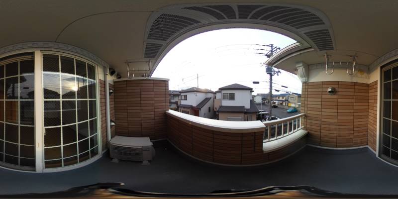 パノラマ画像バルコニー