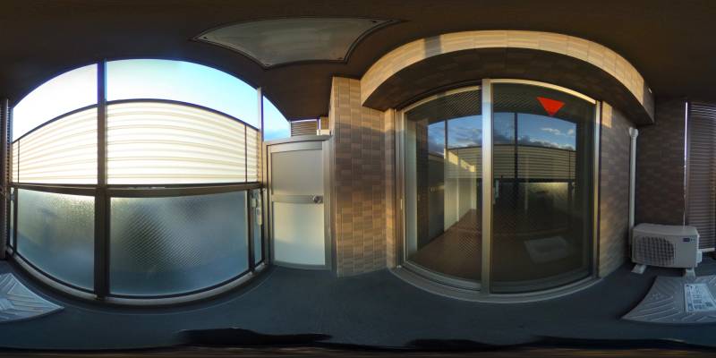 パノラマ画像バルコニー