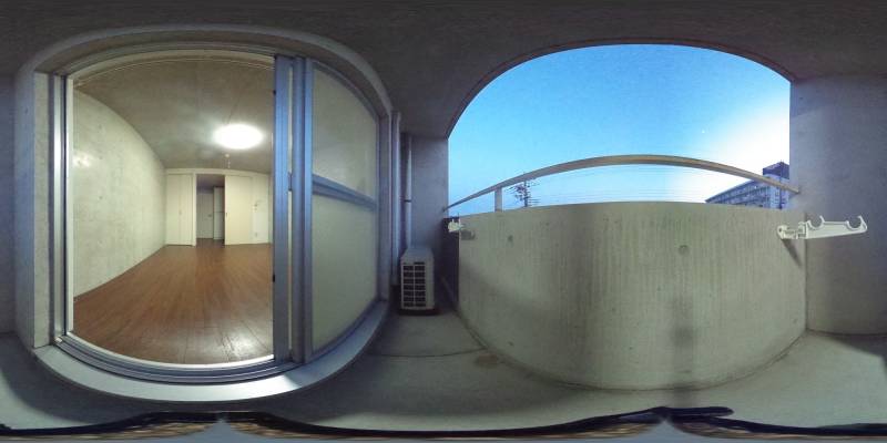 パノラマ画像バルコニー