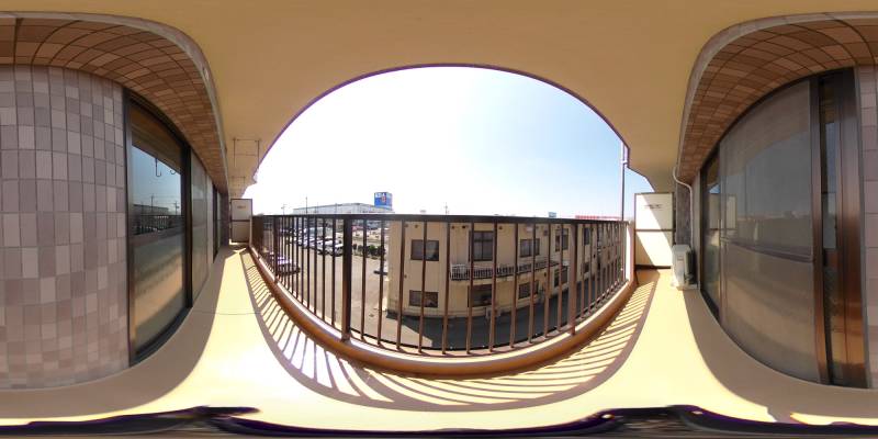 パノラマ画像バルコニー