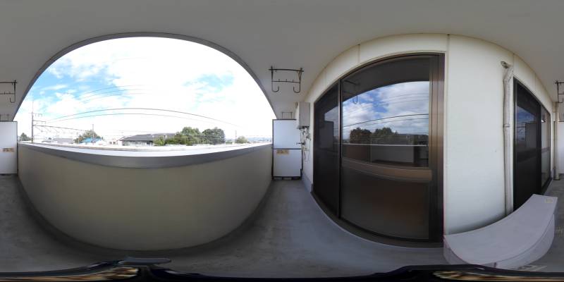 パノラマ画像バルコニー