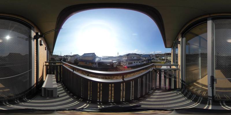 パノラマ画像バルコニー