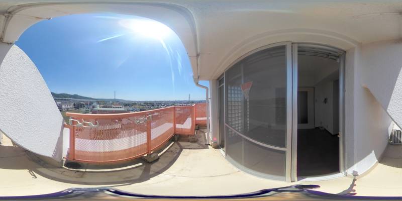 パノラマ画像バルコニー