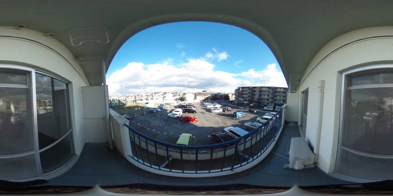 パノラマ画像バルコニー