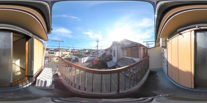 パノラマ画像バルコニー