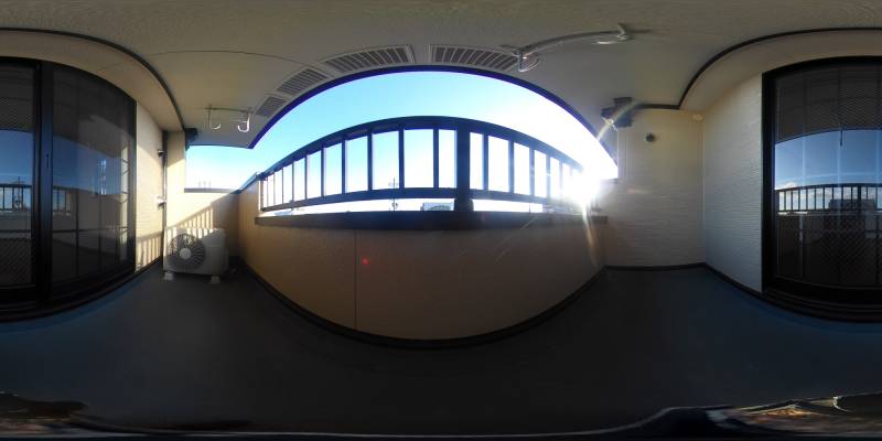 パノラマ画像バルコニー