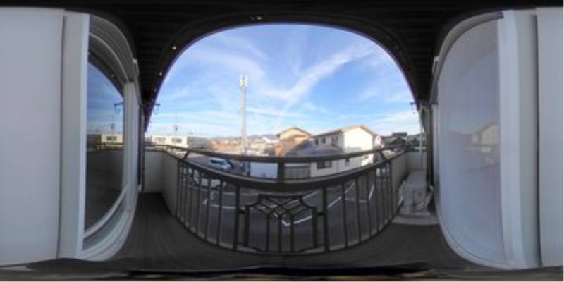 パノラマ画像バルコニー