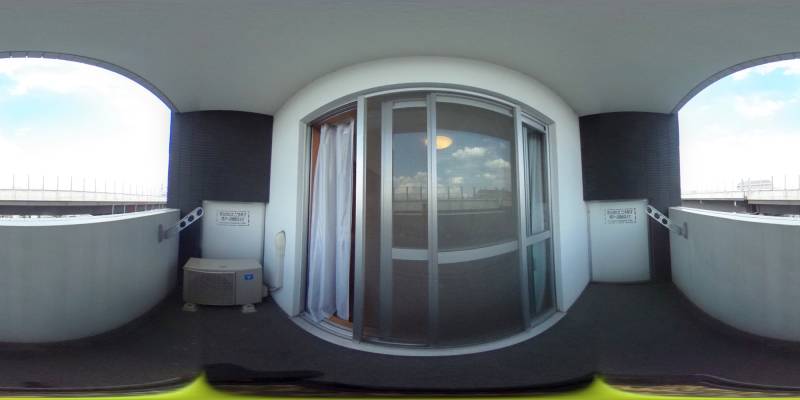 パノラマ画像バルコニー