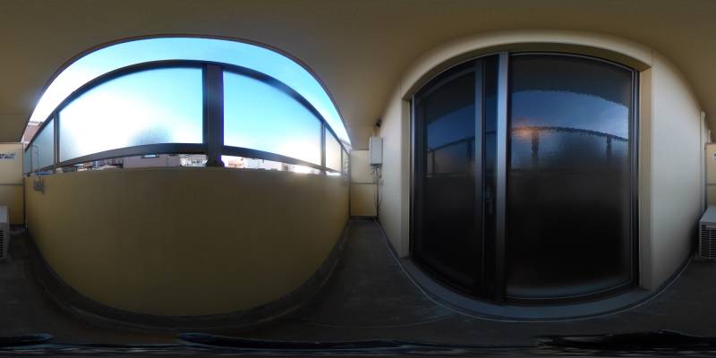 パノラマ画像バルコニー