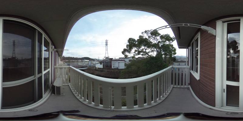 パノラマ画像バルコニー