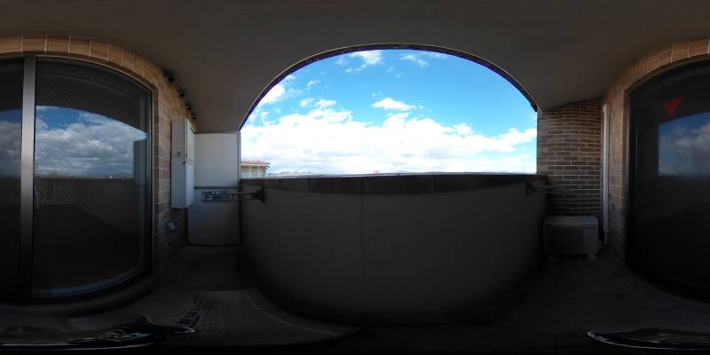 パノラマ画像バルコニー