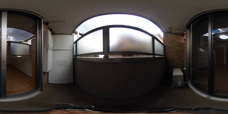 パノラマ画像バルコニー