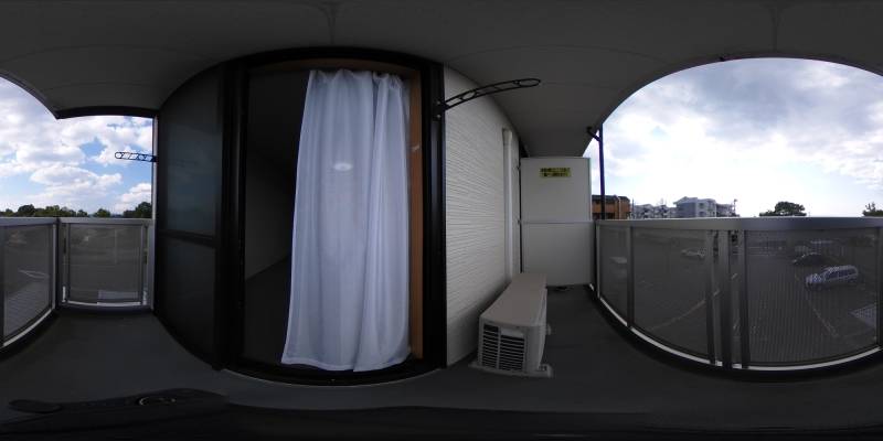 パノラマ画像バルコニー