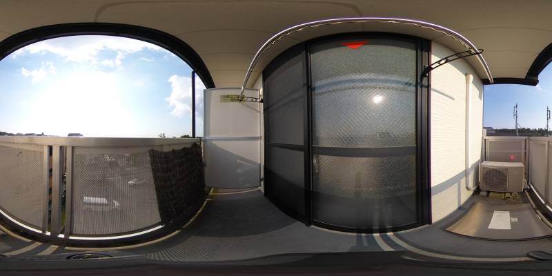 パノラマ画像バルコニー