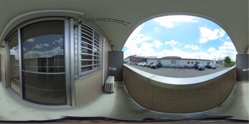 パノラマ画像バルコニー