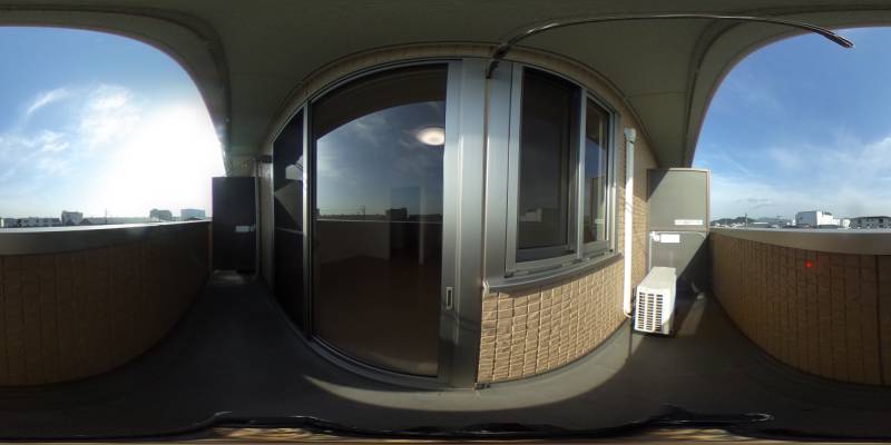 パノラマ画像バルコニー