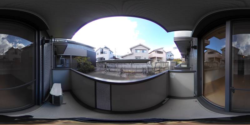 パノラマ画像バルコニー