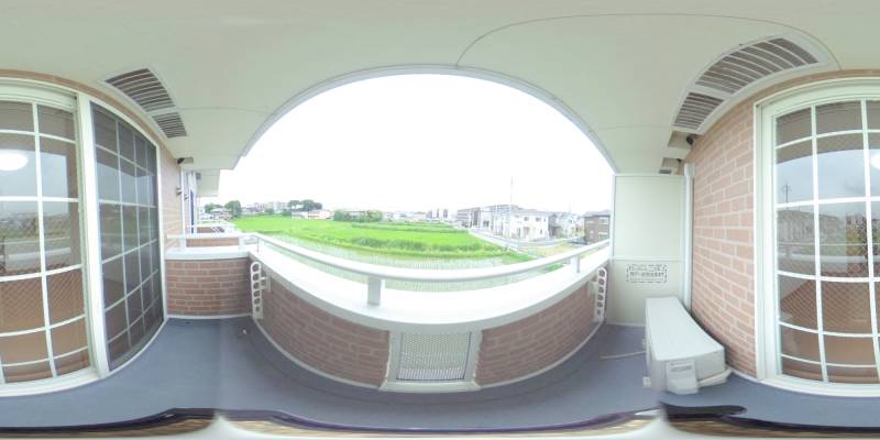 パノラマ画像バルコニー