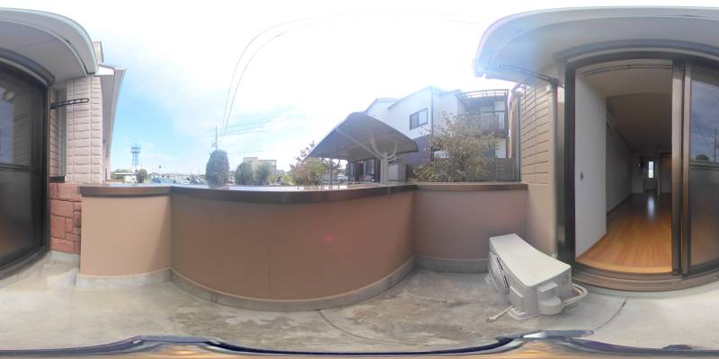 パノラマ画像バルコニー