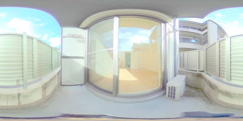 パノラマ画像バルコニー