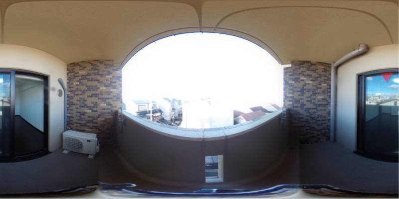 パノラマ画像バルコニー