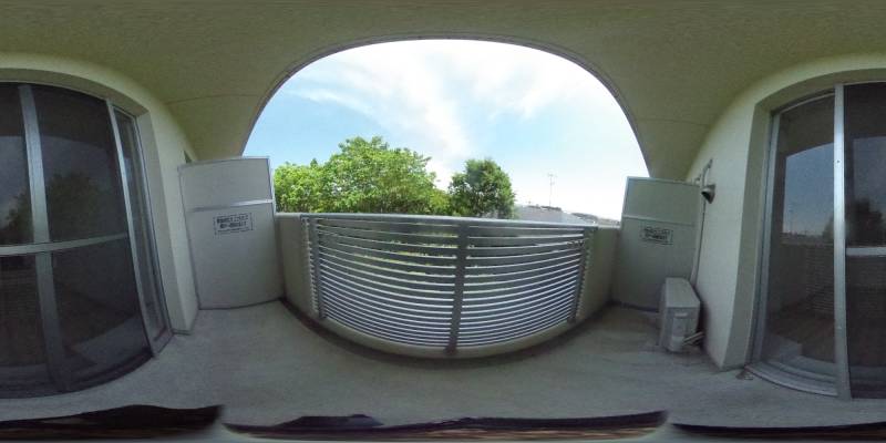 パノラマ画像バルコニー