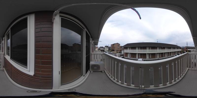 パノラマ画像バルコニー