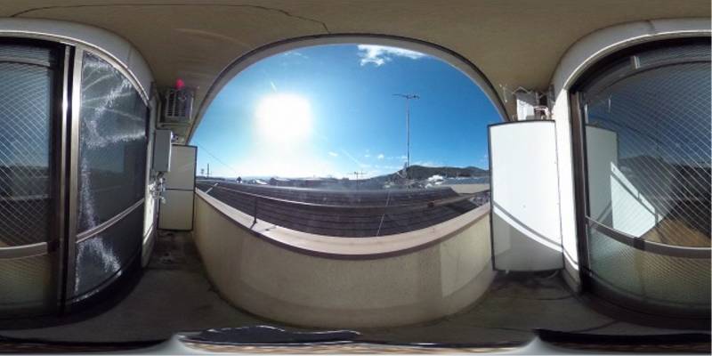 パノラマ画像バルコニー