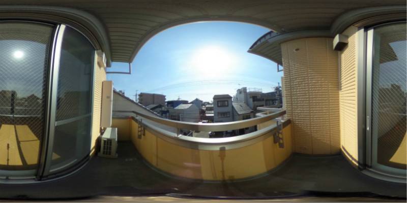 パノラマ画像バルコニー