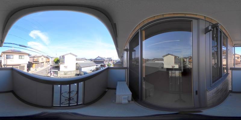 パノラマ画像バルコニー