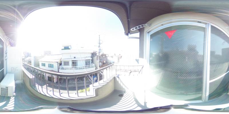 パノラマ画像バルコニー