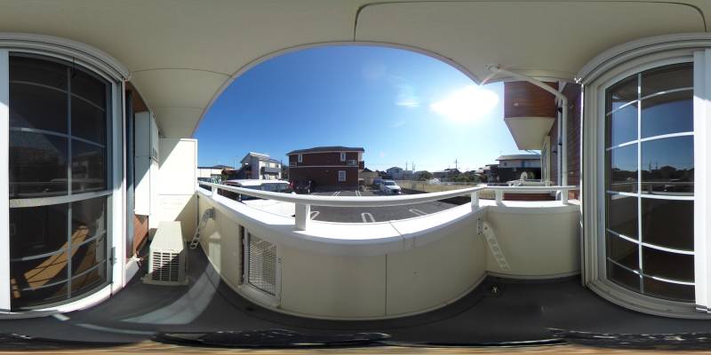 パノラマ画像バルコニー