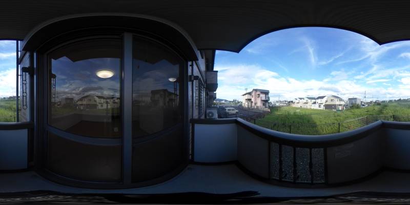 パノラマ画像バルコニー