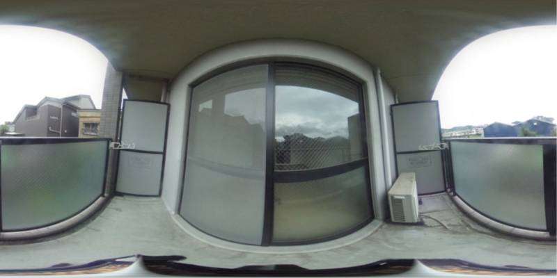 パノラマ画像バルコニー