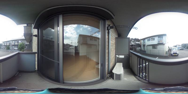 パノラマ画像バルコニー