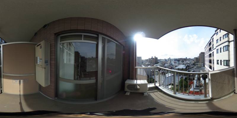 パノラマ画像バルコニー